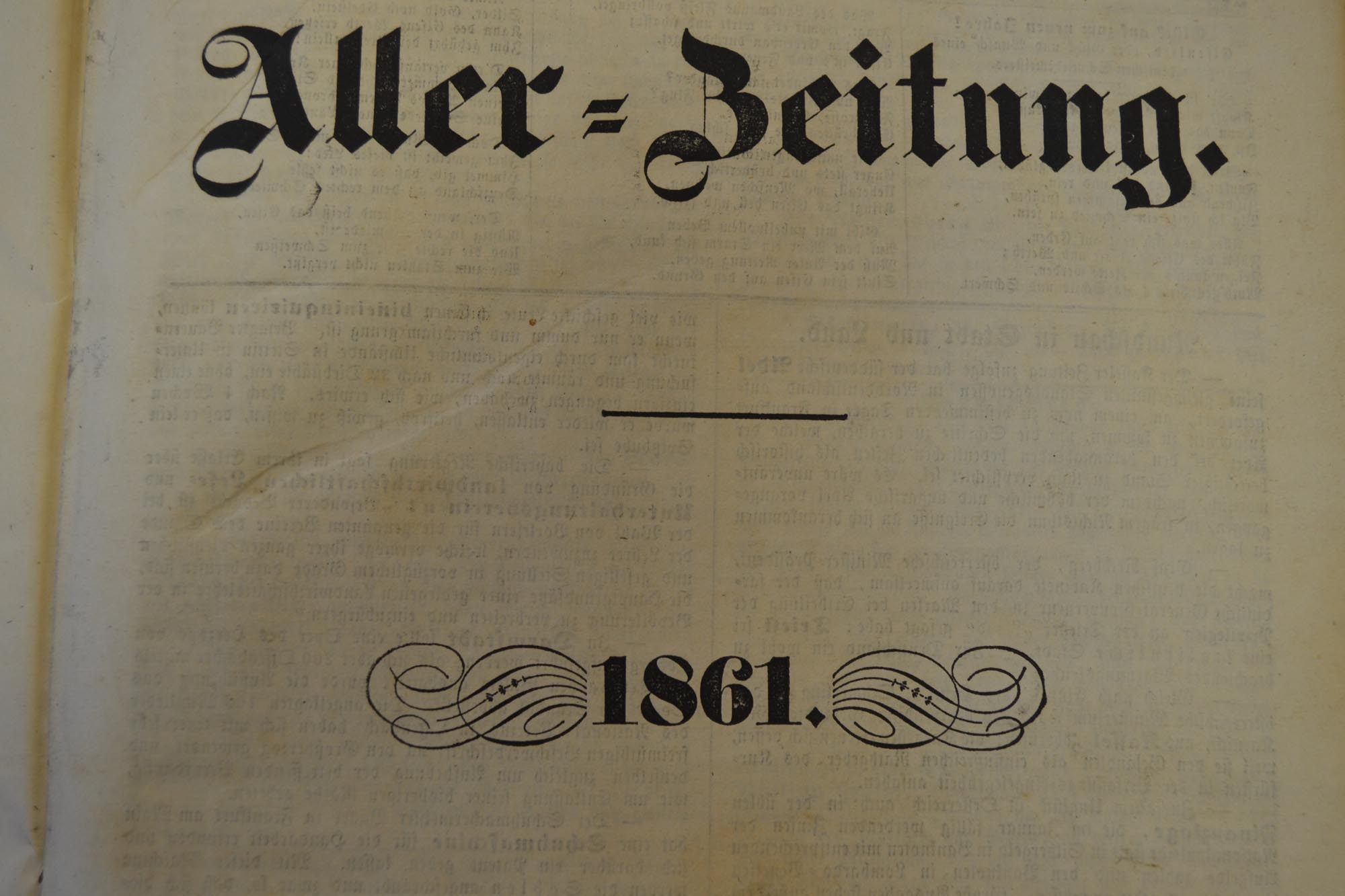 (c) Stadtarchiv, Aller-Zeitung JG 1861